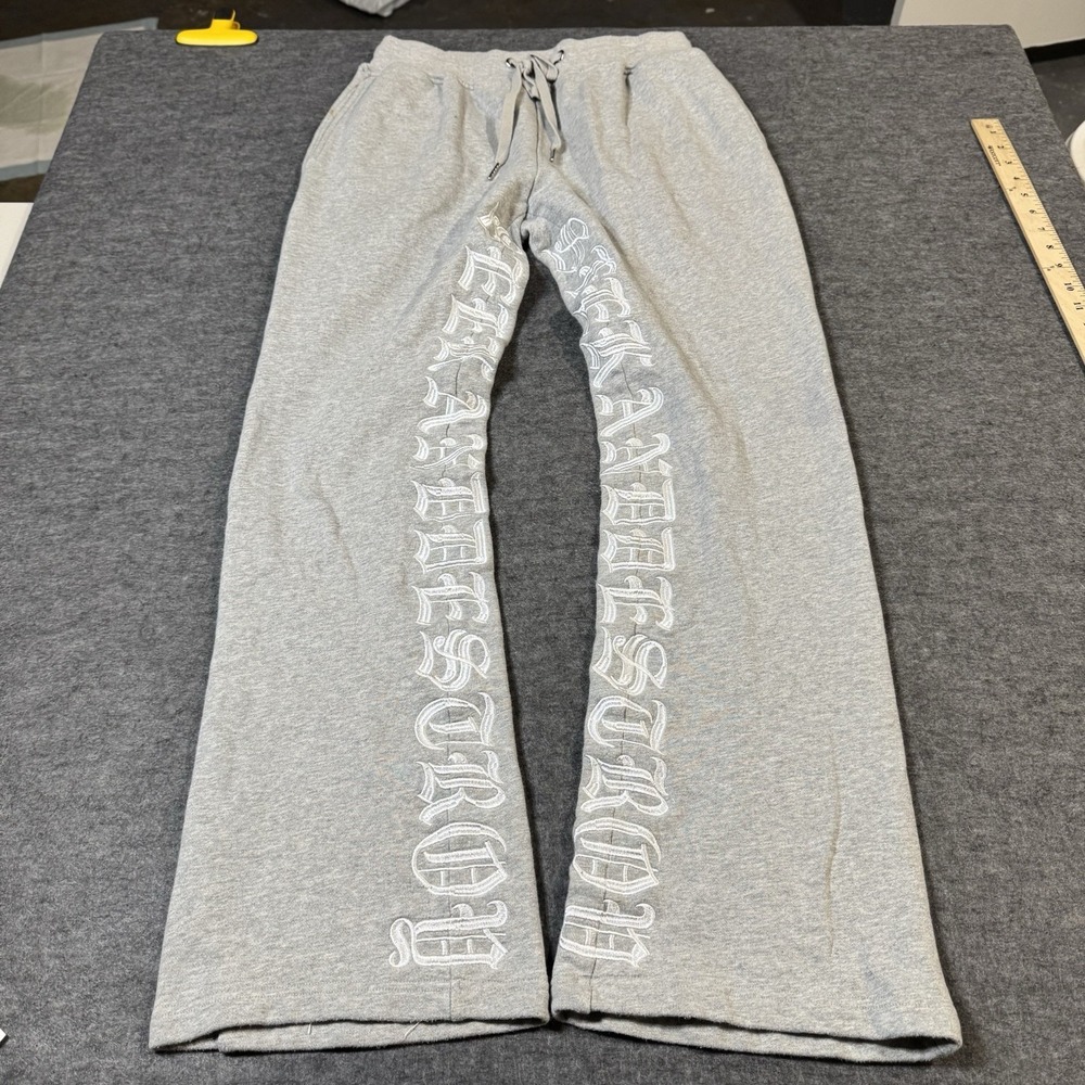 EPTM Sweatpants Mens M Flare Leg Embroidered‎ Logo Streetwear Hype Grunge Casual